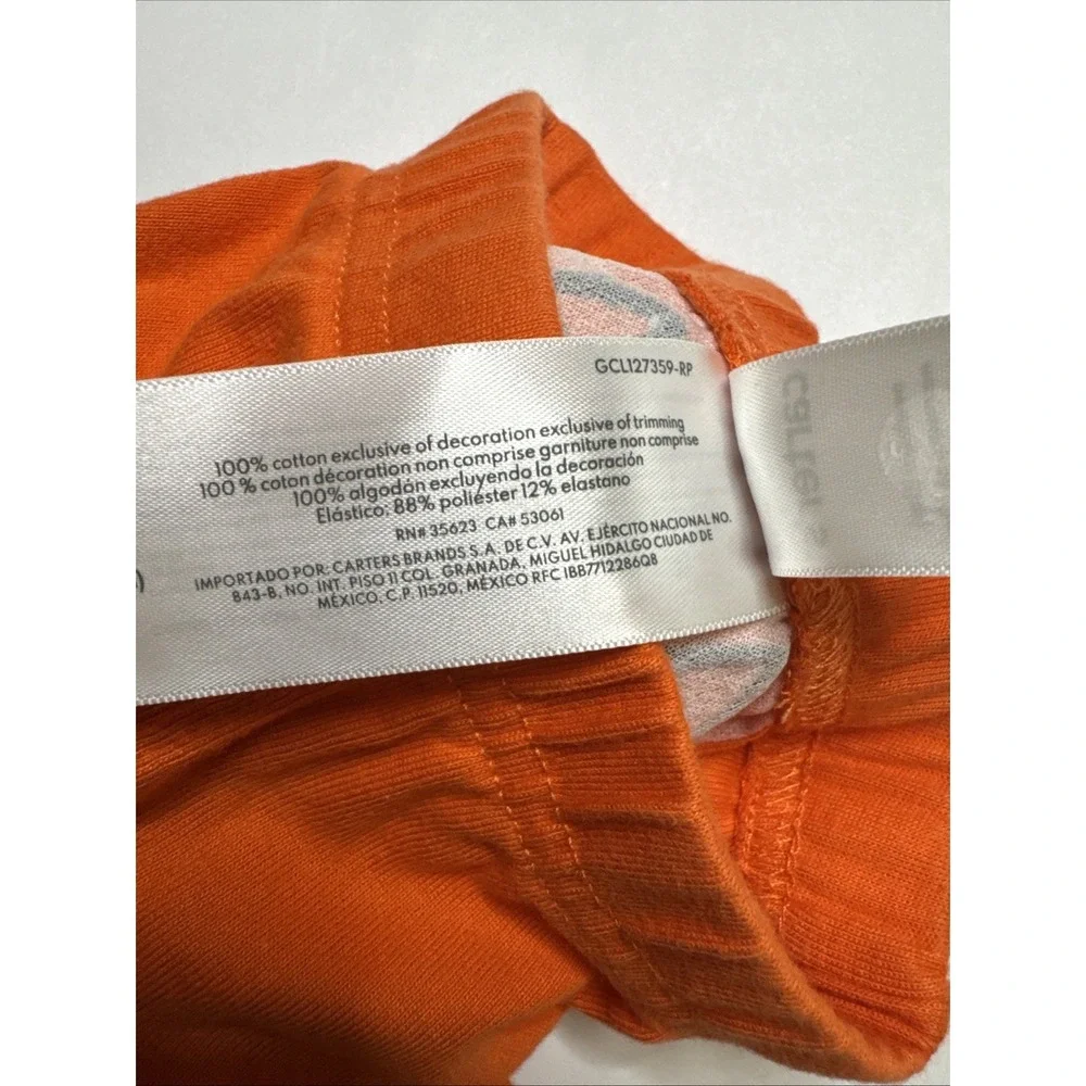 Carters‎ Baby Newborn Pumpkin Jack-O-Lantern Orange Cotton Jogger Pants 1T248510